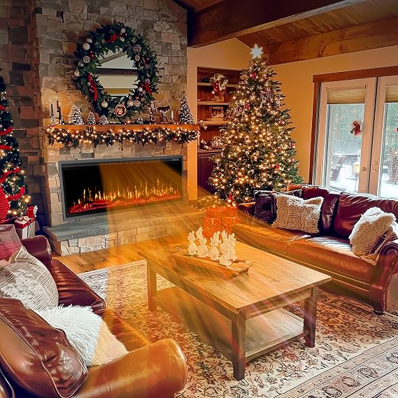 50" Electric Fireplace Linear