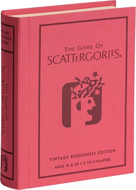WS Game Company Scattergories Vintage Bookshelf Edition Party Word Game Set