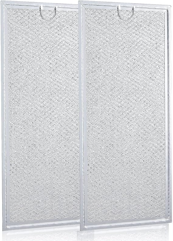Microwave Grease Filter Replacement for GE WB06X10596, Samsung, Whirlpool, 13 3/8" x 5 7/8", 2 Pack