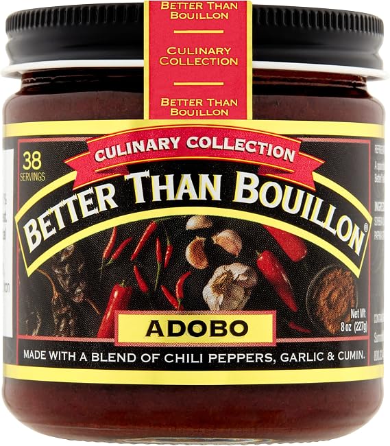 Better Than Bouillon Culinary Collection Base, Adobo Base, Contains 38 Servings Per Jar, 8-Ounce Glass Jar (Pack of 1)