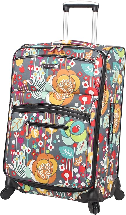 Lily Bloom Midsize 24" Expandable Design Pattern Luggage With Spinner Wheels For Woman (24in, Bliss)
