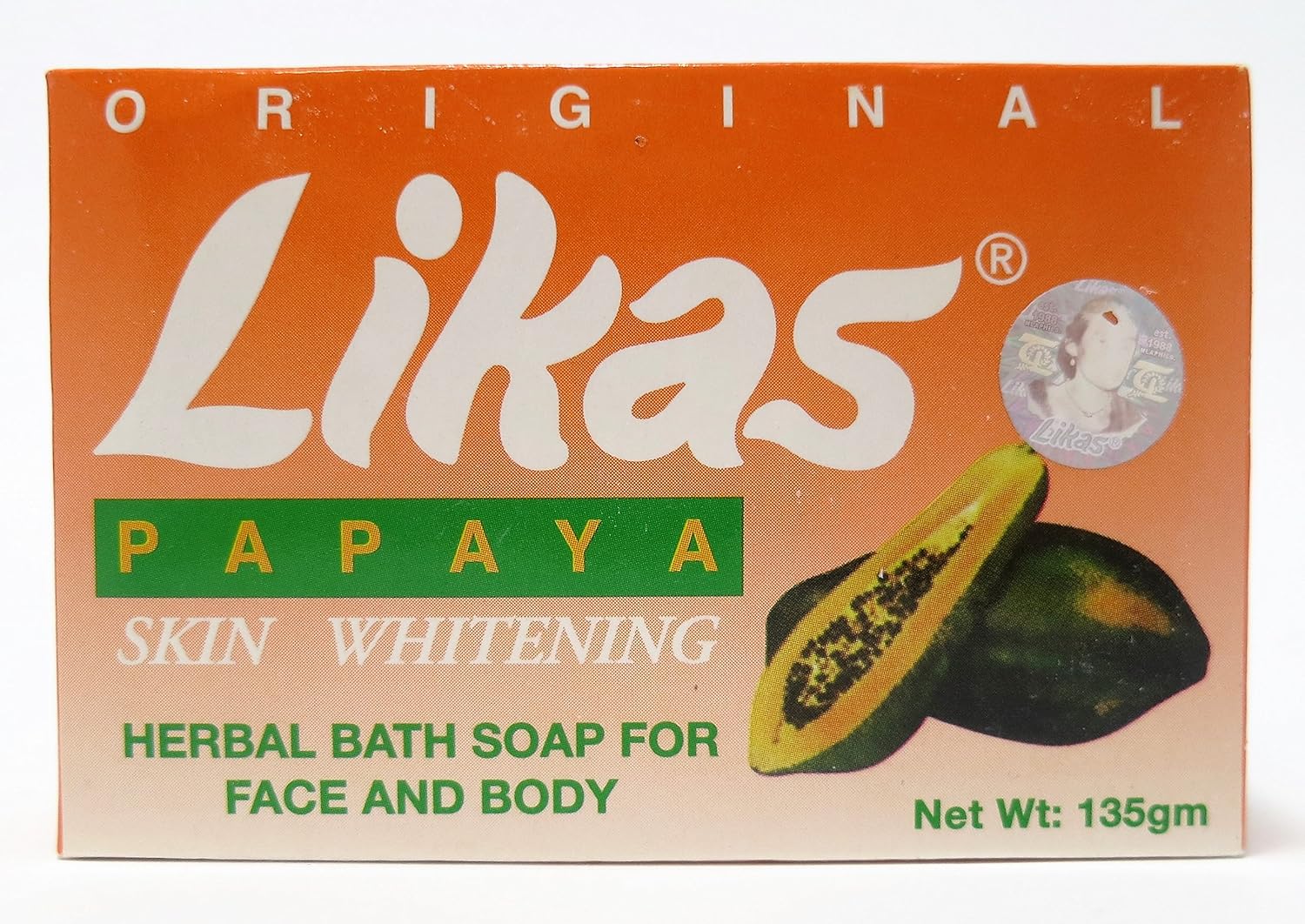 Likas PAPAYA SKIN WHITENING HERBAL SOAP 135g リカス パパイヤ スキンホワイトニング ハーバル ソープ