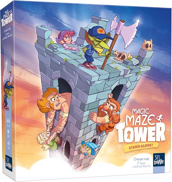 Magic Maze Tower Puzzle Adventure in the Award-Winning Magic Maze Universe | Solo & co-op | 91 Challenges | Real-time Play | Ages 9+ | 14 Players | 30 min | FSC