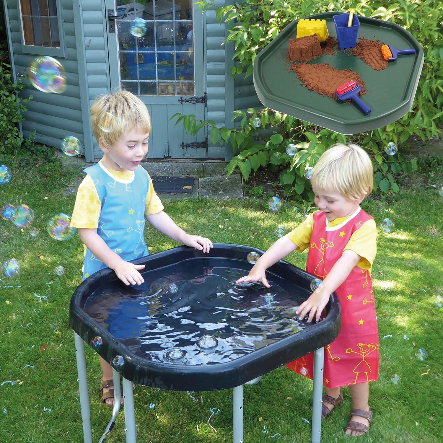 KUB Genuine Toba Tray and Stand - Easy Assembly - 3 Adjustable Heights - Perfect for Indoor and Outdoor Activities, Green, 1 Unit 1 Pack