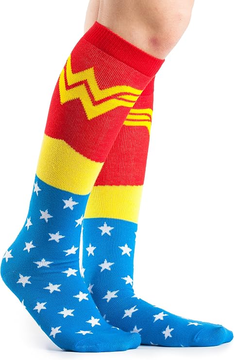DC Comics Wonder Woman Lighter Blue Uniform Knee High Socks