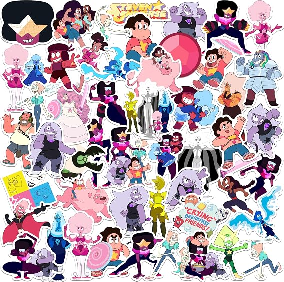 Steven Universe Set 1 50 Vinyl Stickers Waterproof Die-Cut Decals Laptop