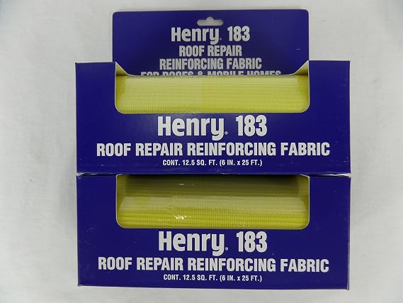 Henry HE183196 6" X 25' Yellow Resin Coated Glass Roof Repair Fabric
