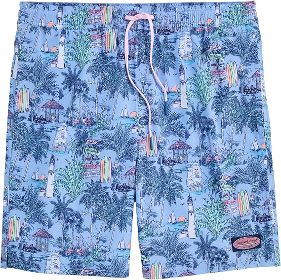 vineyard vines 7 Inch Printed Chappy Swim Trunks, Keys Toucan, M
