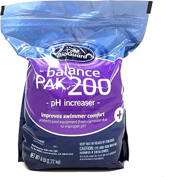 BioGuard Balance Pak 200, 6 lb, pH Increaser for Pool Maintenance, Protects Pool Equipment from Corrossion, Improves Swimmer Comfort