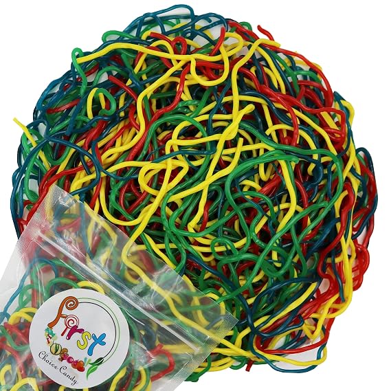 FirstChoiceCandy Juicy Licorice Laces Candy (2 Pound (Pack of 1), Rainbow)