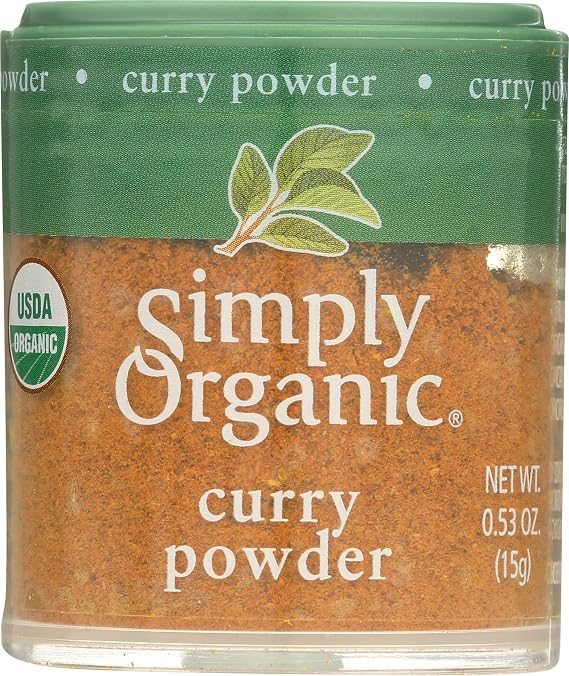 Simply Organic Curry Powder, Certified Organic, Kosher, Mini Spices | 0.53 Ounce (Pack of 1)