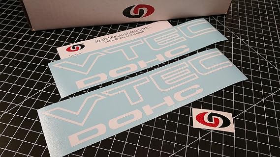 VTEC DOHC Vinyl Decal Kit 10" Sticker Gloss White