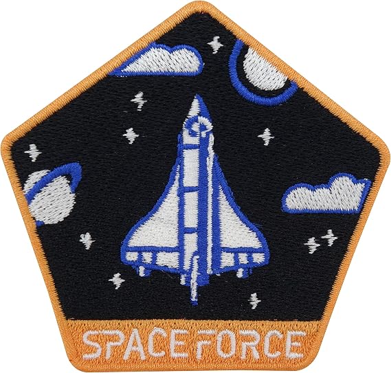 Space Explorer Collection: Space Force Rocket Patch Iron On | Moon Badge, UFO Embroidery, Planets Space Patch, NASA Sew-On – Finally Home