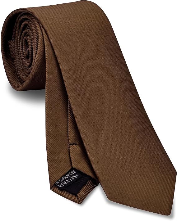 Branduce 2.4"(6cm) Solid Pure Color Skinny Tie Plain Slim Necktie for Men