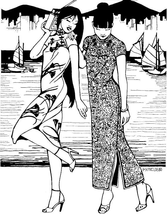 Folkwear Hong Kong Cheongsam #122 Oriental Asian Dress Gown Traditional Sewing Pattern (Pattern Only) folkwear122