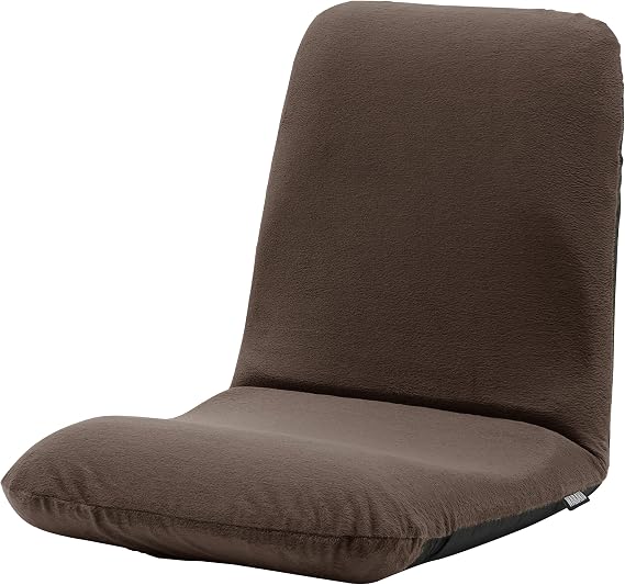 Cellutane A454a-266BR Floor Chair, Japanese Music Chair, Straight Spine, Reclining Back, High Resilience, Made in Japan, Techno-Brown, M