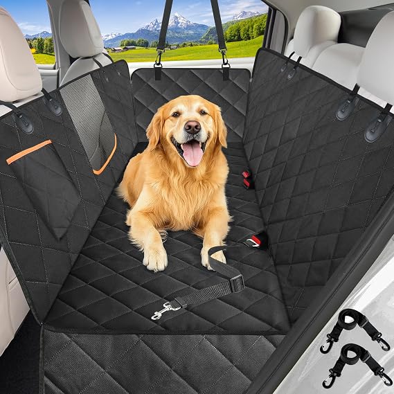 Kytely Dog Car Seat Cover for Back Seat, Waterproof Hammock for Car&SUV