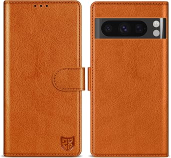 for Google Pixel 8 Wallet Case with [RFID Blocking] Card Slot Kickstand Magnetic Closure Leather Flip Fold Protective Phone Case for Google Pixel 8 Case Wallet(Brown-6.3 inch)
