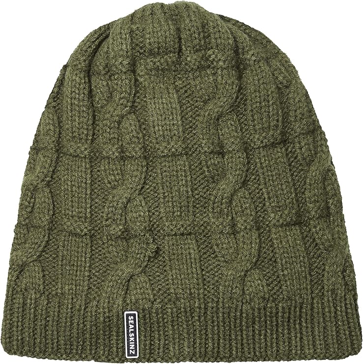 SEALSKINZ Unisex Blakeney Waterproof Cold Weather Cable Knit Beanie
