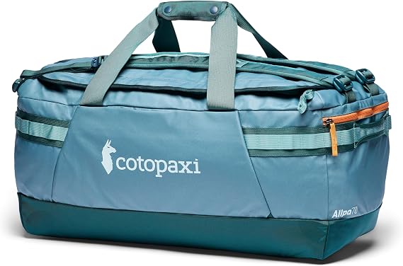 Cotopaxi Allpa 70L Getaway Duffel, Blue Spruce and Abyss