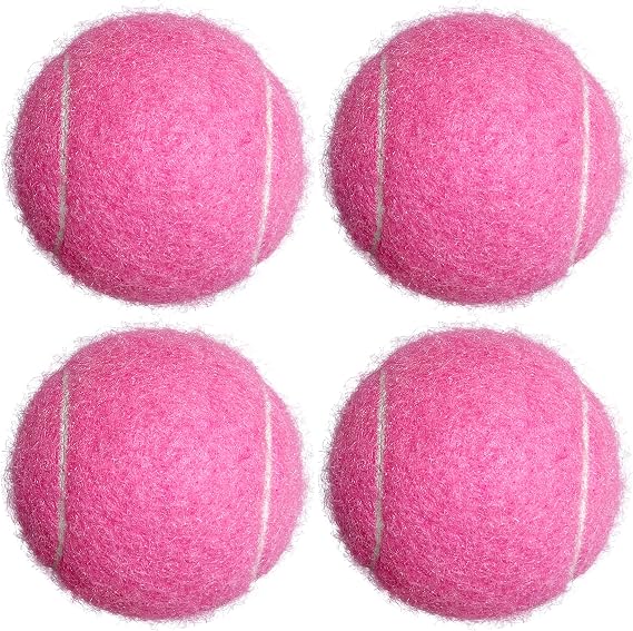 Tennis Balls, 4 Pack Advanced Training & Practice Tennis Balls for Beginners, High Visibility Pet Dog Playing Balls