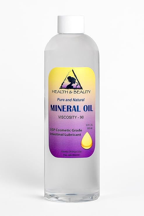 Mineral Oil 90 Viscosity NF Safe Quality USP Grade Intestinal Lubricant 100% Pure 24 oz