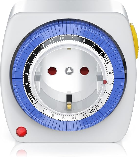 CSL Mechanical Timer Socket Timer Socket 24 Hours 3680 W Analogue 96 Segments 15 Minute Interval