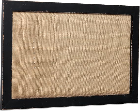 SOFE 18x29 Black Framed Bulletin Board, Fabric Pin Board Large