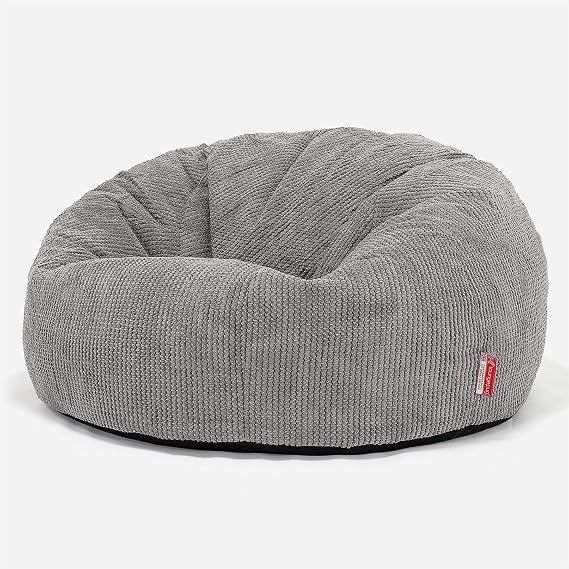 Lounge Pug Bean Bag Sofa Recliner Chair Pom-Pom Anthracite