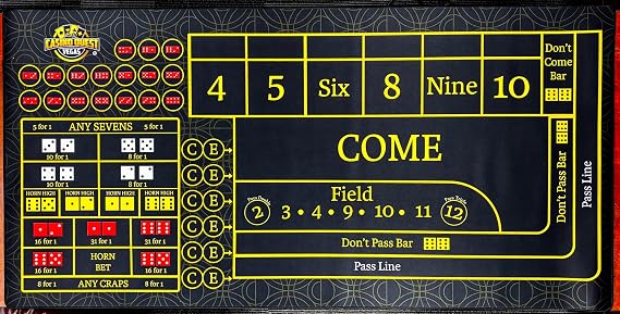Craps Desk Pad 48" X 24" Player Right Side