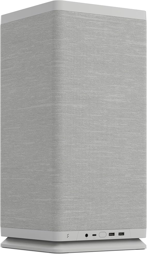 Fractal Design Mood Light Gray PC Case - Sleek Fabric Design, 180mm Top Fan, Conceals 325mm Graphics Card, m-ITX Motherboard Compatible, Easy Access Build, Efficient Cooling