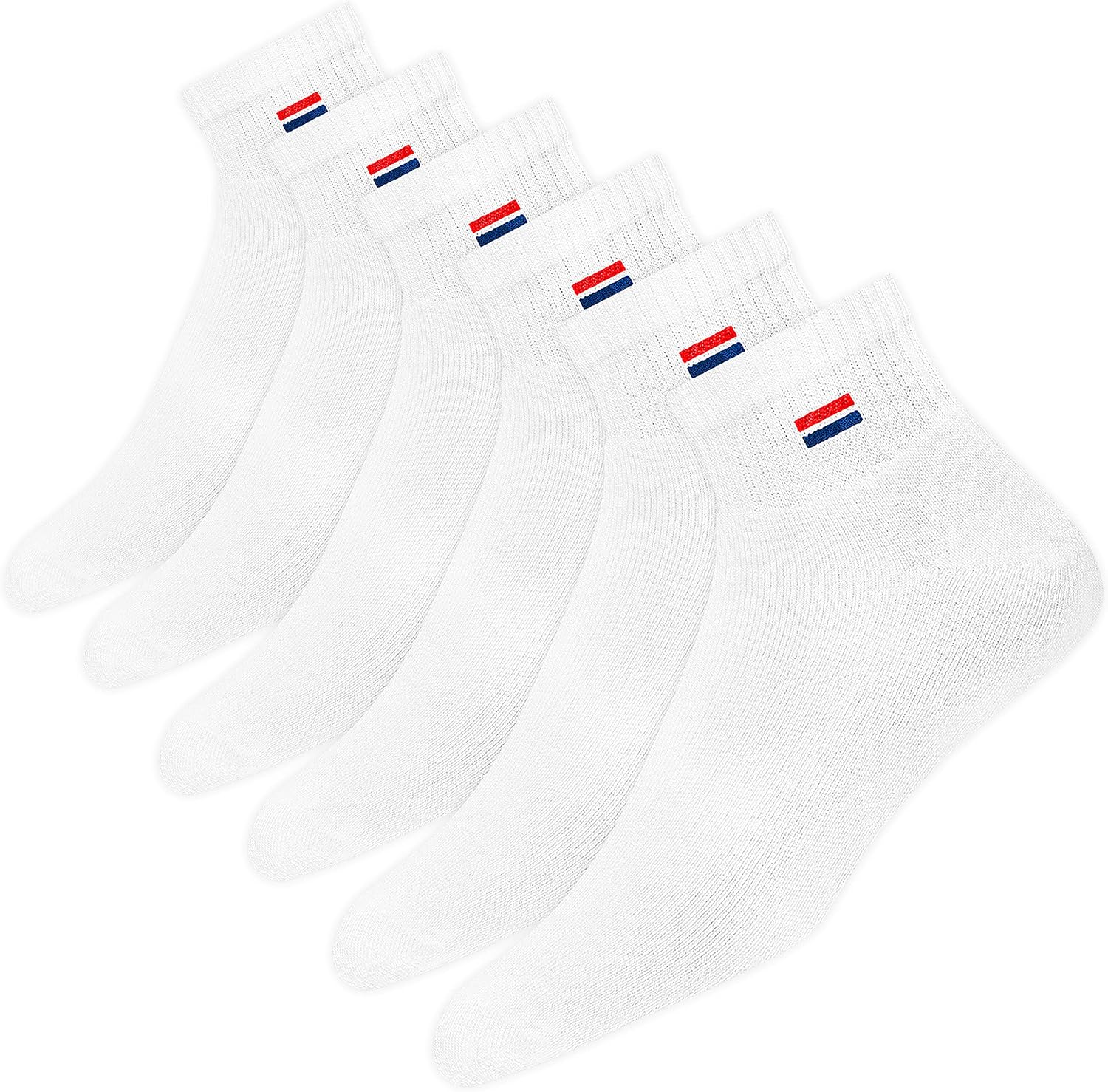 NAVYSPORT 6 pairs of sneaker socks men sports socks short cotton socks quarter socks