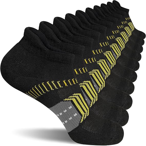 suaskk Womens Athletic Cushioned Anti-Blister Running Ankle Socks 5 Pairs