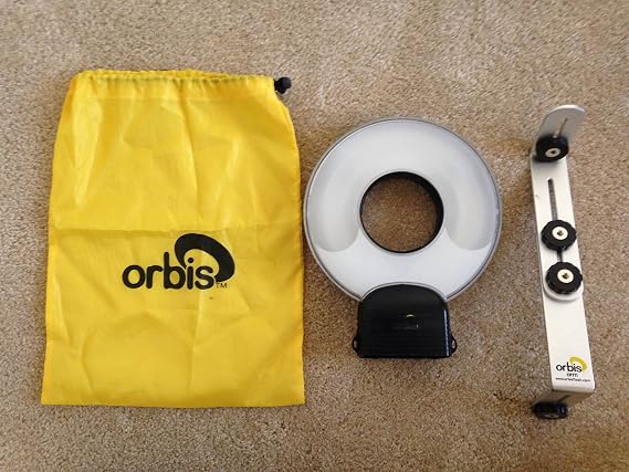 Orbis Ring Flash Attachment Kit, for Use with Existing Flash / Strobe, One Size Fits Most Flashes, with Orbis Arm, Aluminum Bracket for Mounting the Orbis Ring Flash