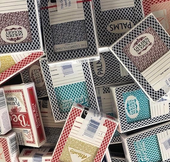 JUSTMIKEO 2 Random Las Vegas Casino Used Playing Cards Deck
