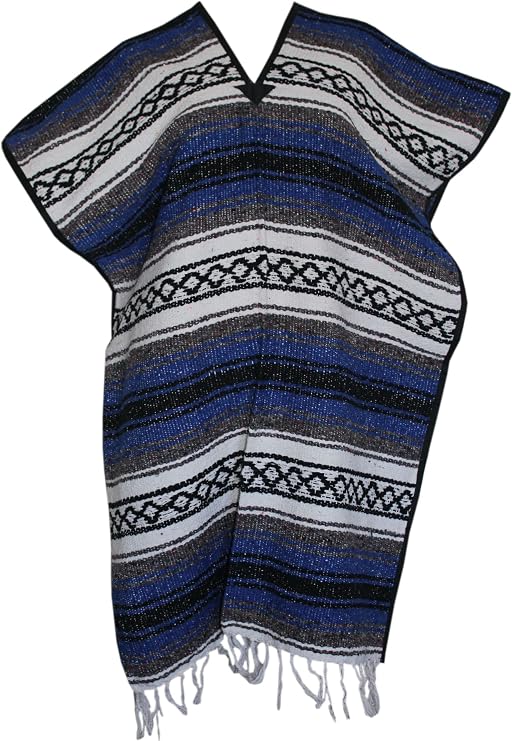 Del Mex Classic Mexican Blanket Poncho