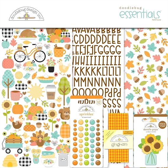 Doodlebug Essentials Page Kit 12"X12"-Farmhouse
