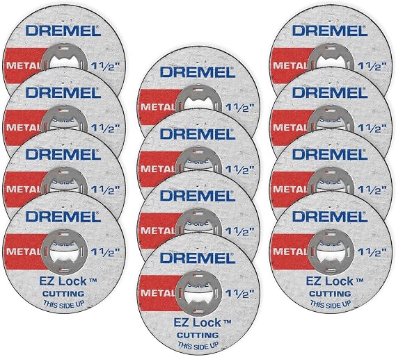 Dremel EZ456B 1-1/2" EZ Lock Rotary Tool Cutting Wheels - 12 Pieces