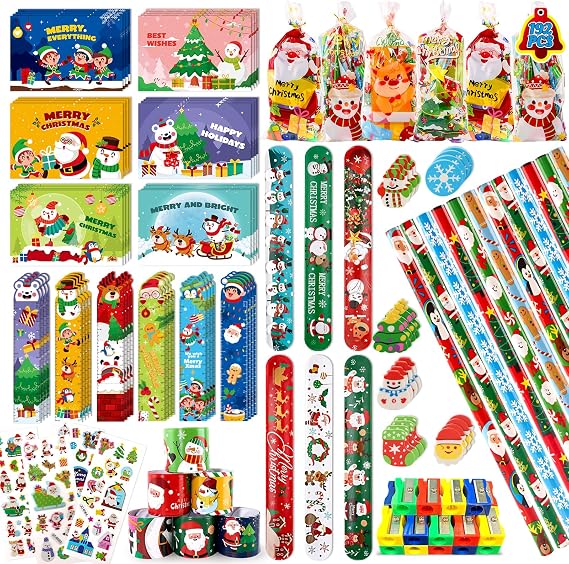 Christmas Party Favor for Kids, 24Pack Stationery Set for Christmas Gift