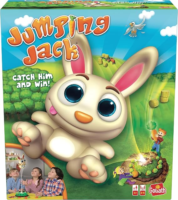 Goliath Jumping Jack, Board Game with Rabbits from 4 Years, Board Games for 2 to 5 Players, German Version, Blue