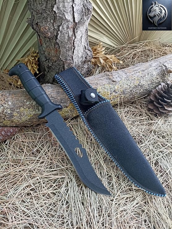Arizona Model büyük boy avcı 30cm Denizci Rambo Bıçağı Siyah Komando