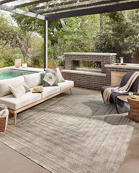 Loloi Dawn Collection Indoor/Outdoor DAW-01 Natural 5-1" x 7-7" Area Rug