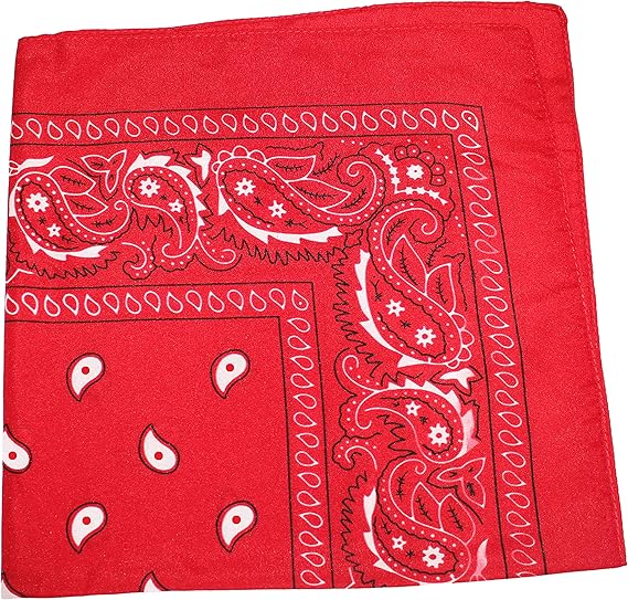 Polyester Paisley XL Bandanas 27 x 27 Inches / 68.58 x 68.58 cm - 12 Pack