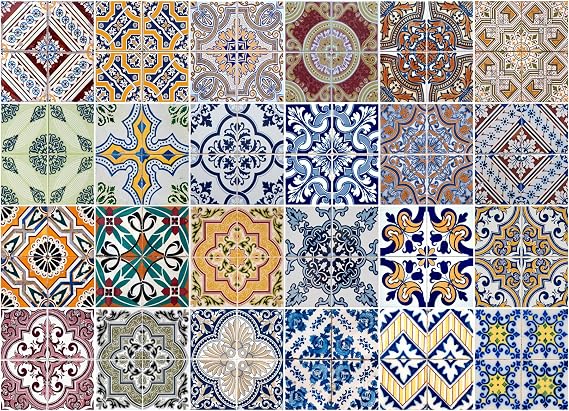 CREARREDA CR-67202 Azulejos Wall Decal, Multicolor