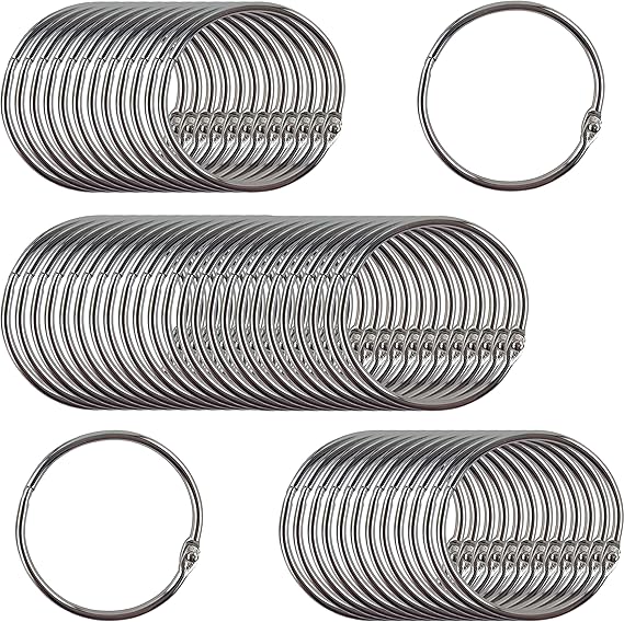 Clipco Book Rings Large 2-Inch Nickel Plated (50-Pack)