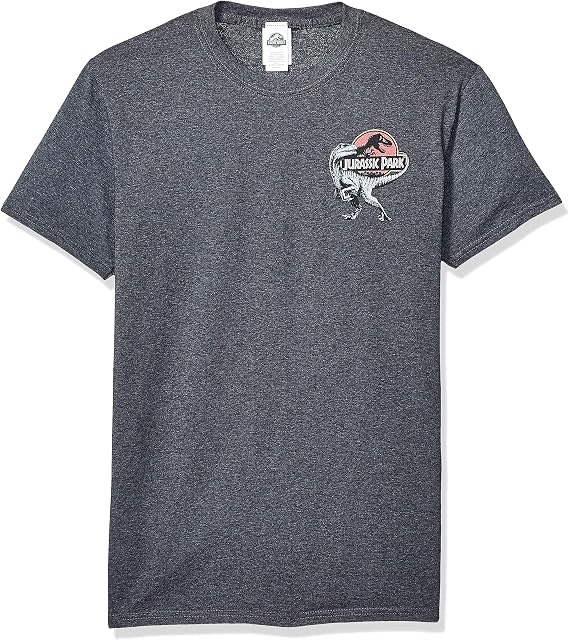 Jurassic Park Men's Officially Licensed Logo Raptor Graphic Tee