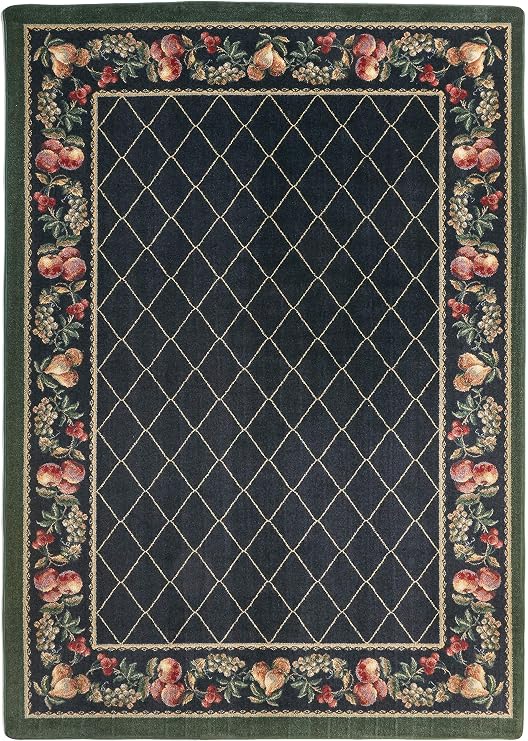 Signature Collection Fruit Medley Rectangle Area Rug, 7'8" x 10'9", Sapphire