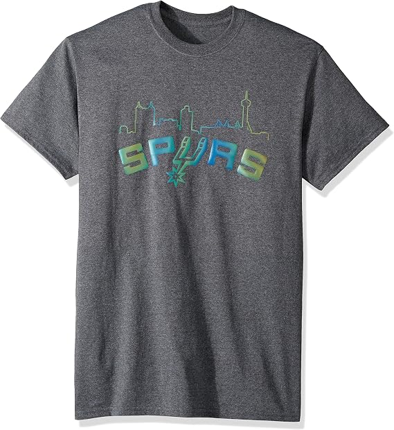 NBA Skyline Rainbow Reflective Men Basic Short Sleeve Tee-Brooklyn Nets