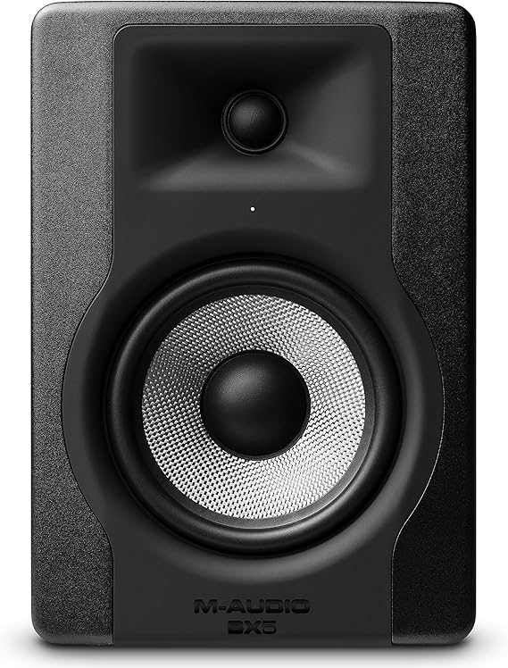 M-AUDIO BX5 Single 5-inch Studio Monitor Speaker for Music Production and Mixing with Acoustic Space Control, 2 Way Active Speaker